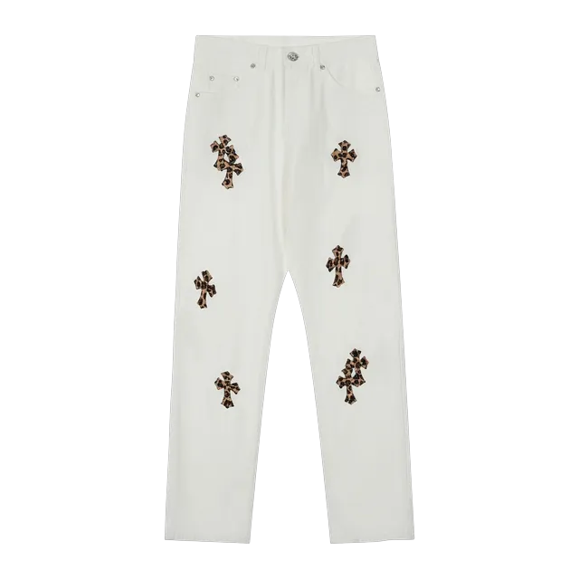Chrome Hearts Cross Patch Jeans Leopard — Authentic Chrome Hearts in stock at CLZTURE