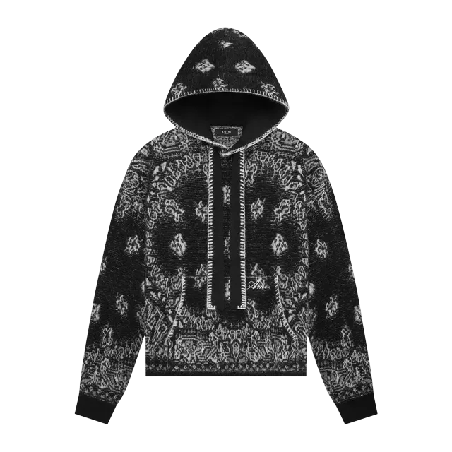 Amiri Bandana Hoodie Black — Authentic Hoodies & Sweats at CLZTURE