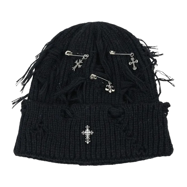 Chrome Hearts Beanie Logo Black — Authentic Chrome Hearts in stock at CLZTURE