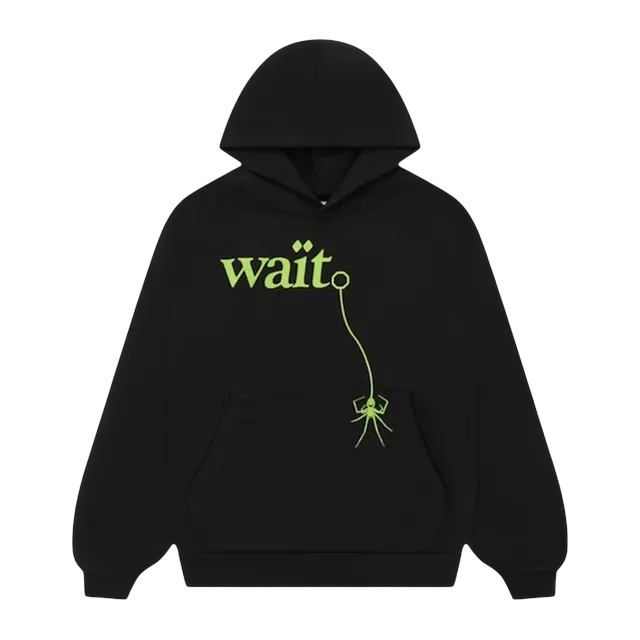 Sp5der Wait Hoodie Black — Authentic Hoodies & Sweats at CLZTURE