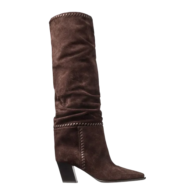 Jimmy Choo Hart Stitch Knee Boot 60Mm Brown — Authentic Jimmy Choo in stock at CLZTURE