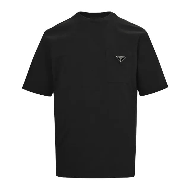 Prada T-Shirt Wool à Col Rond Black — Authentic T-Shirts at CLZTURE