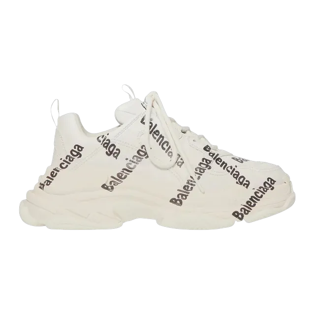Balenciaga Triple S Logotype White — Authentic Balenciaga in stock at CLZTURE