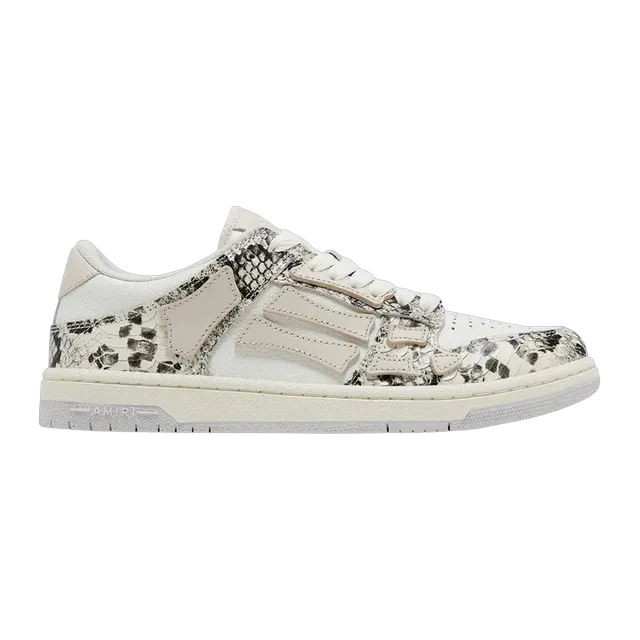 Amiri Skel Top Low Alabaster Snakeskin — Authentic Shoes & Footwear at CLZTURE