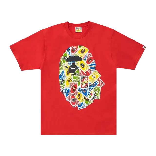 BAPE Uno Ape Head Design Mattel Exclusive T-Shirt Red — Authentic T-Shirts at CLZTURE