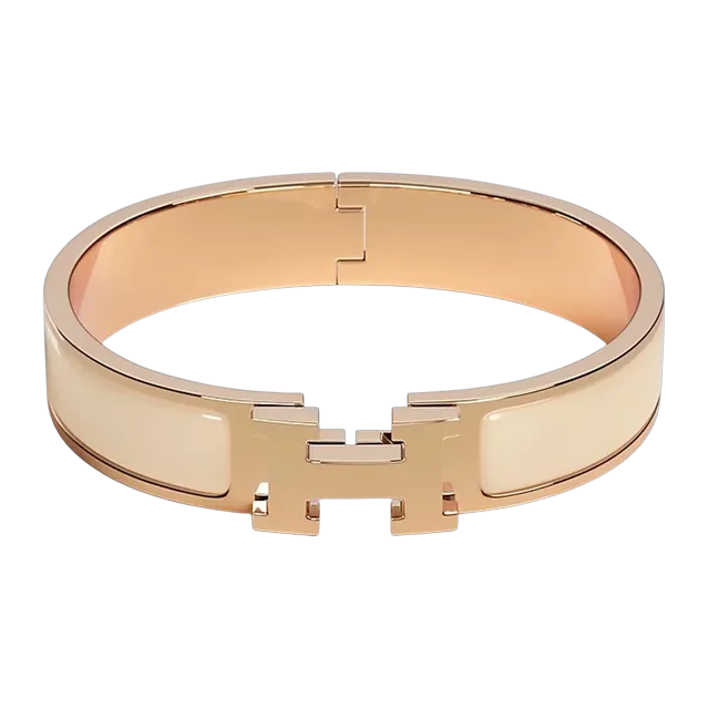 Hermès Bracelet Clic h Beige — Authentic at CLZTURE