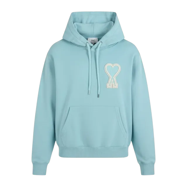 AMI Paris Big Logo Hooded Blue — Authentic Hoodies & Sweats at CLZTURE