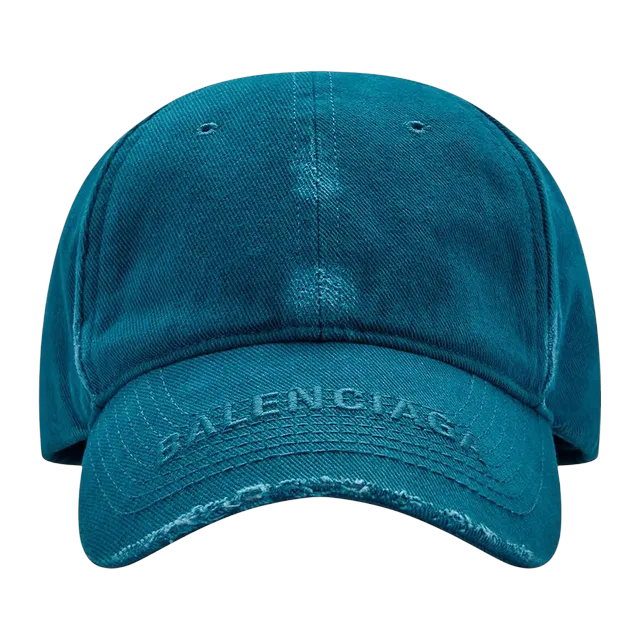 Balenciaga Logo Visor Cap Petrol — Authentic Accessories at CLZTURE