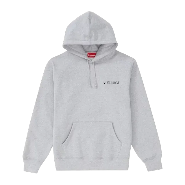 Supreme 1-800 Hooded Grey — Authentic at CLZTURE