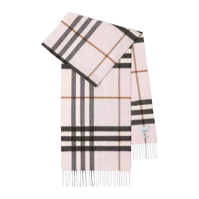 Burberry Scarf Cachemire Check Pink — Authentic Burberry in stock at CLZTURE