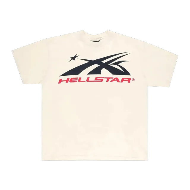 Hellstar Gel Sport Logo T-Shirt White/Red — Authentic T-Shirts at CLZTURE