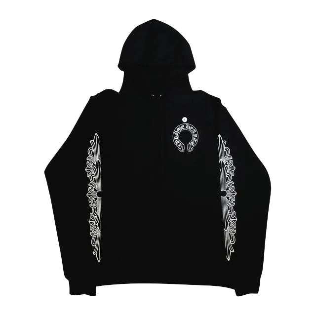 Chrome Hearts Horseshoe Floral Hoodie Black — Authentic Hoodies & Sweats at CLZTURE