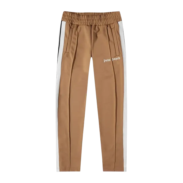 Palm Angels Slim Track Pants Beige/White — Authentic Palm Angels in stock at CLZTURE
