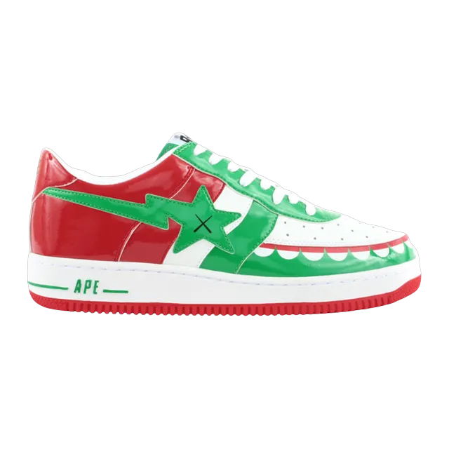 BAPE Kaws x Bapesta Fs-029 Low Chompers – White Green — Authentic Shoes & Footwear at CLZTURE
