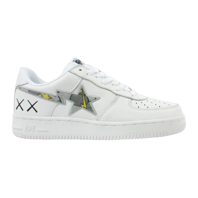 BAPE Kaws x Bapesta Fs-001 Low Yellow Grey — Authentic Shoes & Footwear at CLZTURE