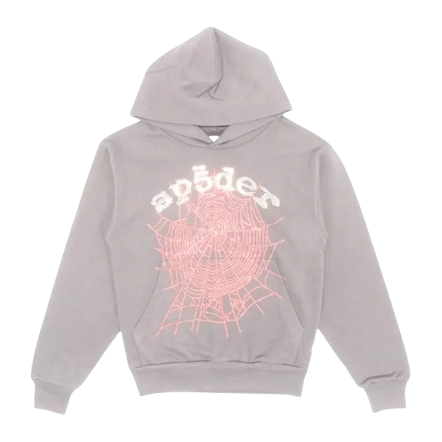 Sp5der Rhinestone Og Web V2 Hoodie Grey — Authentic Hoodies & Sweats at CLZTURE