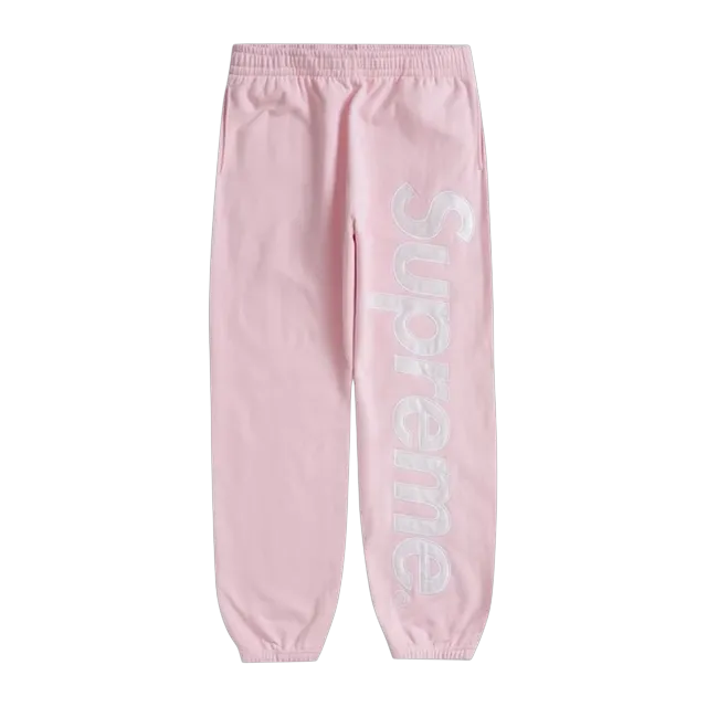 Supreme Satin Applique Hooded Pink — Authentic Pants & Trousers at CLZTURE