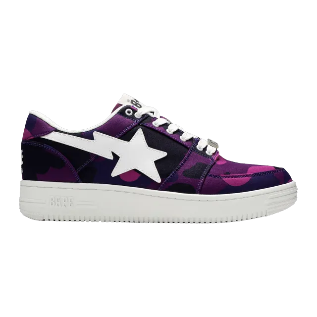BAPE Bapesta Canvas Low Purple Camo — Authentic Shoes & Footwear at CLZTURE