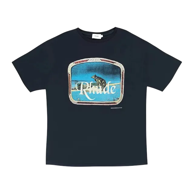 Rhude Lone Wolf T-Shirt Black — Authentic T-Shirts at CLZTURE