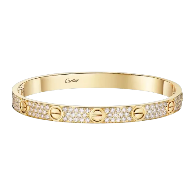 Cartier Bracelet Love Classique Pavé Gold — Authentic Jewelry at CLZTURE