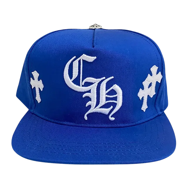 Chrome Hearts Cross Patch Baseball Hat Blue — Authentic Chrome Hearts in stock at CLZTURE