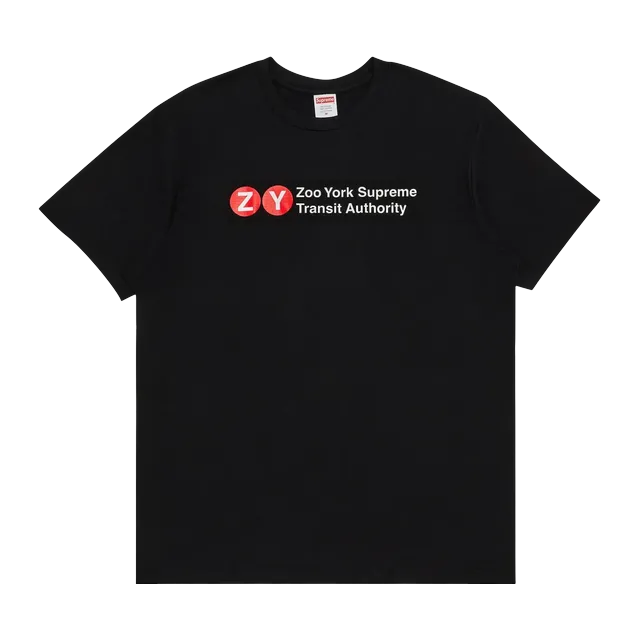 Supreme x Zoo York Transit T-Shirt Black — Authentic Supreme in stock at CLZTURE