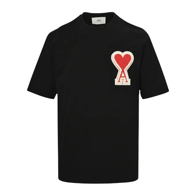 T-Shirt Ami De Coeur Black Red — Authentic AMI in stock at CLZTURE