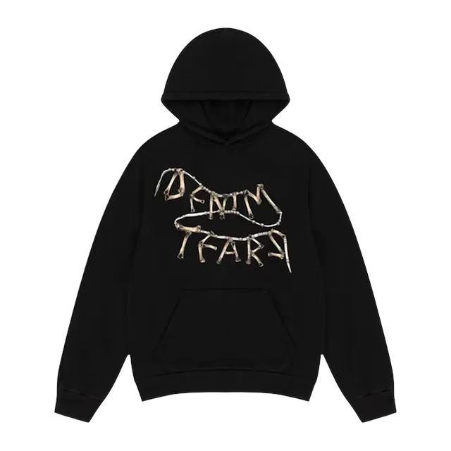 Denim Tears Chicken Bone Hoodie Black — Authentic Hoodies & Sweats at CLZTURE
