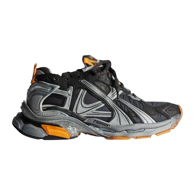 Balenciaga Runner Worn Out Black Fluo Orange — Authentic Shoes & Footwear at CLZTURE