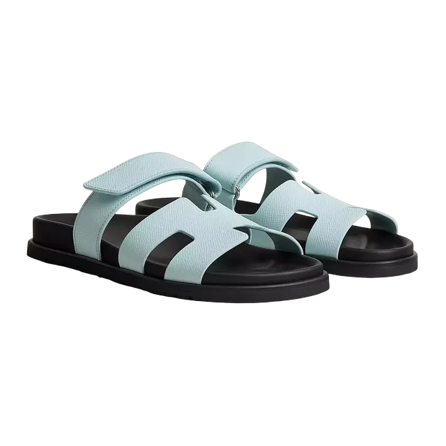 Hermès Sandals Chypre Blue — Authentic at CLZTURE