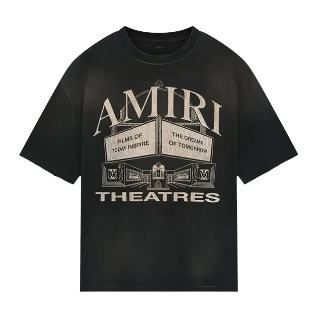 Amiri Theatres Oversized T-Shirt Black — Authentic T-Shirts at CLZTURE