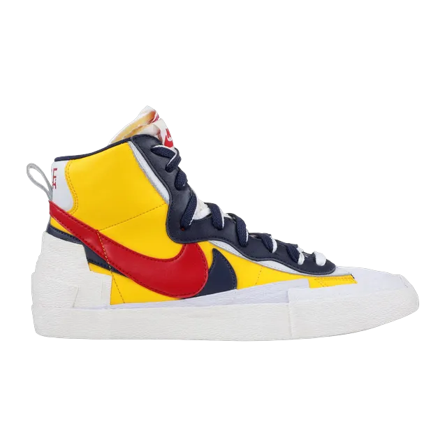Sacai x Nike Blazer Mid Maize Navy — Authentic Shoes & Footwear at CLZTURE