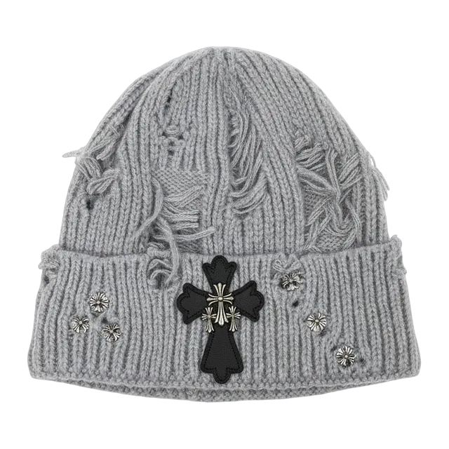 Chrome Hearts Beanie Logo Grey — Authentic Chrome Hearts in stock at CLZTURE