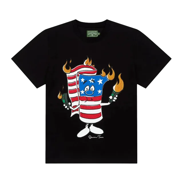 Denim Tears Firecracker T-Shirt Black — Authentic Denim Tears in stock at CLZTURE