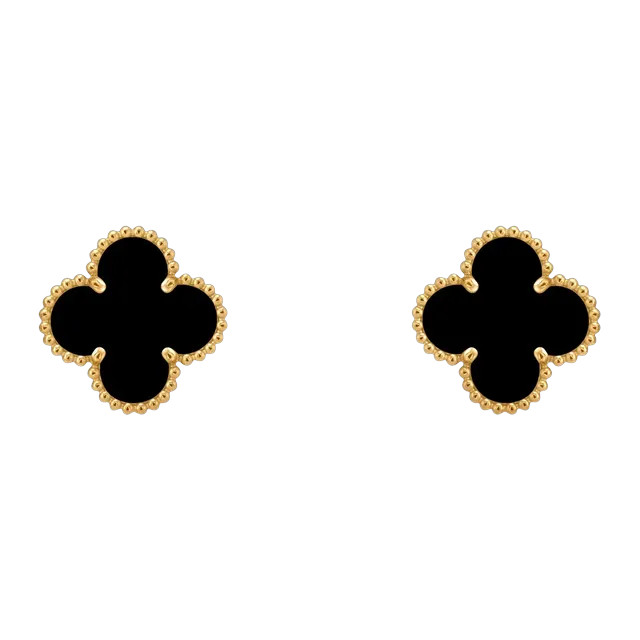 Van Cleef & Arpels Vintage Alhambra Onyx Gold — Authentic Jewelry at CLZTURE