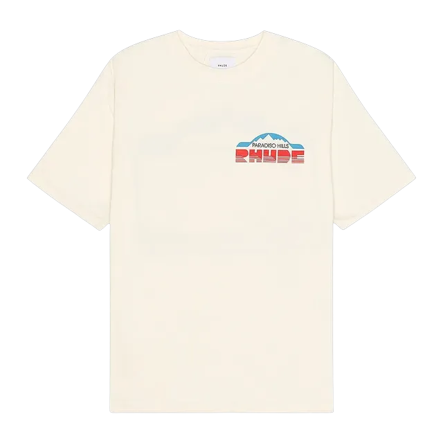 Rhude Paradiso Rally T-Shirt Vintage White — Authentic T-Shirts at CLZTURE
