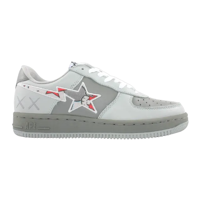 BAPE Kaws x Bapesta Fs-001 Low Red Gray — Authentic Shoes & Footwear at CLZTURE