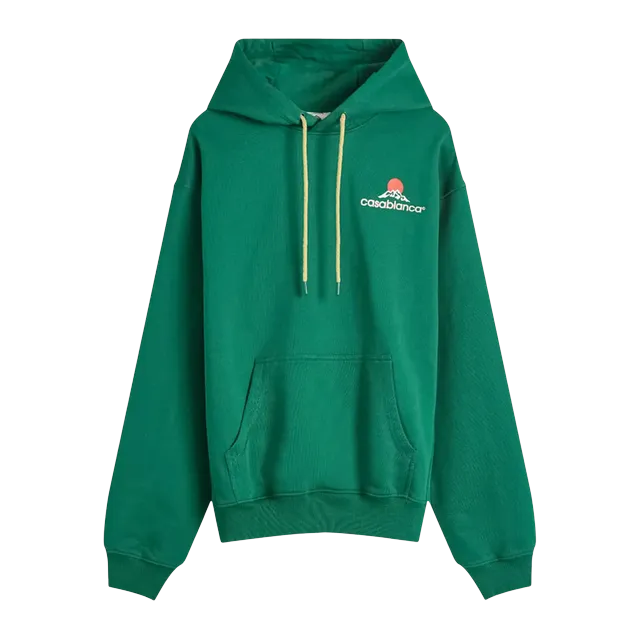 Casablanca Montagne Printed Hoodie Green — Authentic Hoodies & Sweats at CLZTURE