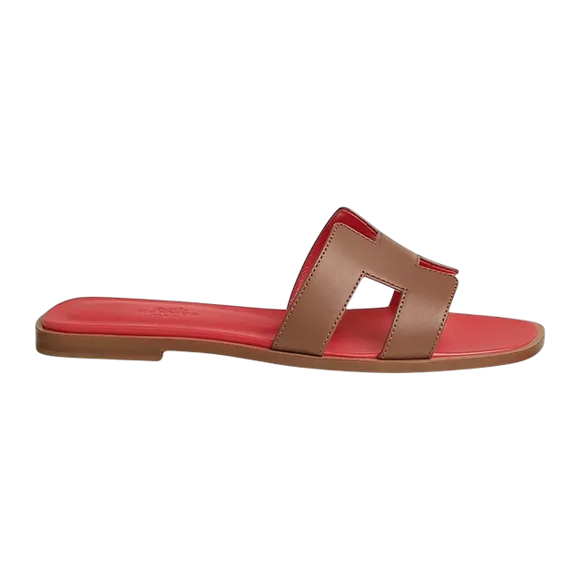 Hermès Oran Pink Brown — Authentic Shoes & Footwear at CLZTURE