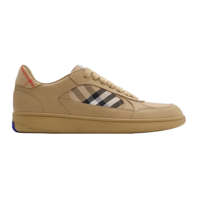 Burberry Sneakers Terrace Leather Check Neutral — Authentic Shoes & Footwear at CLZTURE