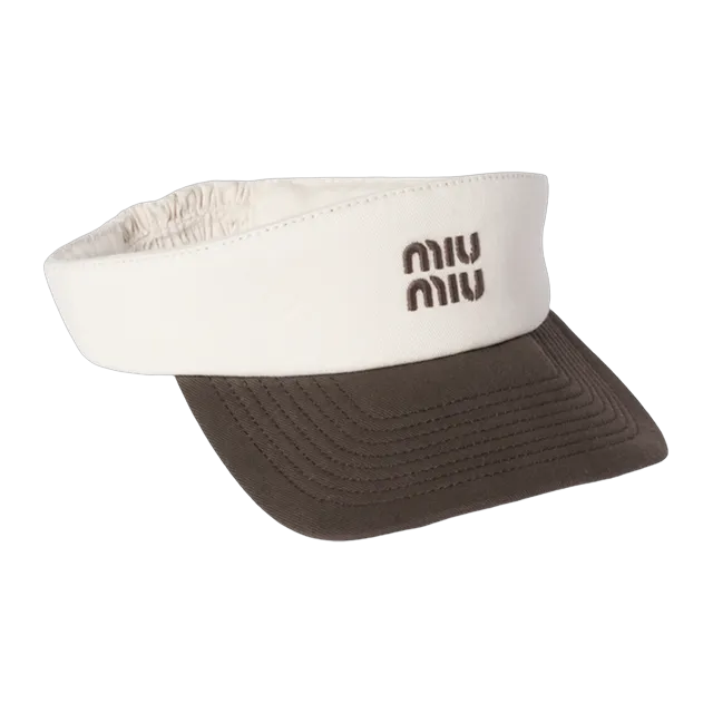Miu Miu Visière Drill White — Authentic Caps & Beanies at CLZTURE