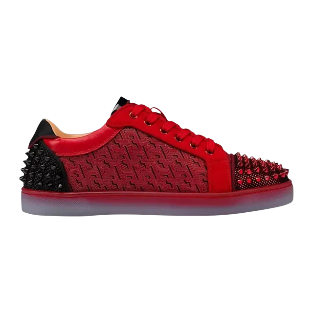 Christian Louboutin Seavaste 2 Orlato Flat Red Black — Authentic Shoes & Footwear at CLZTURE