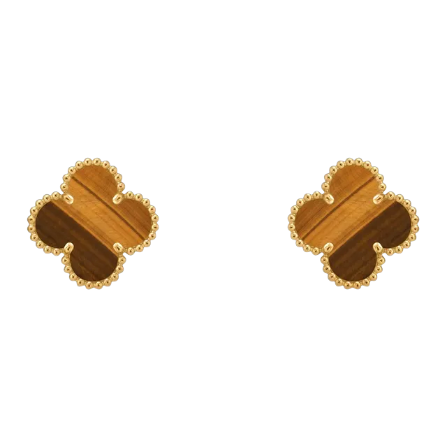 Van Cleef & Arpels Vintage Alhambra Œil De Tigre Gold — Authentic Jewelry at CLZTURE