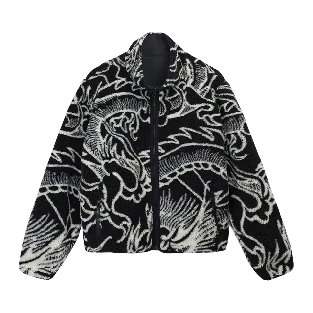 Stüssy Stussy Dragon Sherpa Jacket Black — Authentic Jackets & Outerwear at CLZTURE