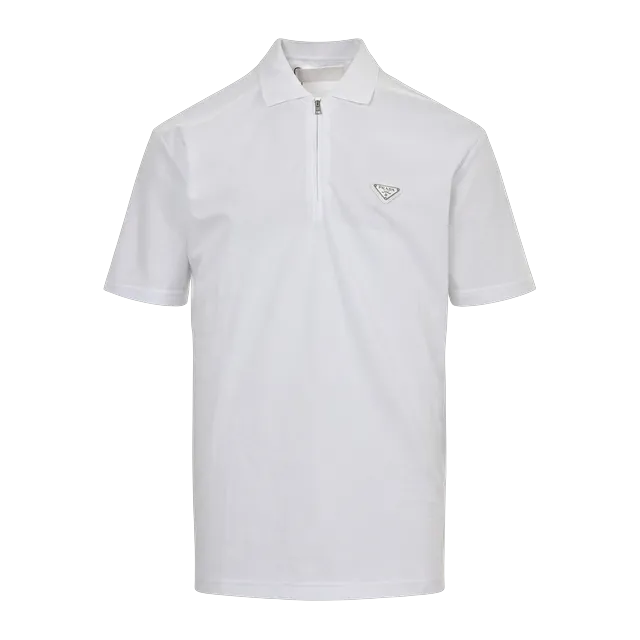 Prada Polo Cotton Re-Nylon White — Authentic T-Shirts at CLZTURE