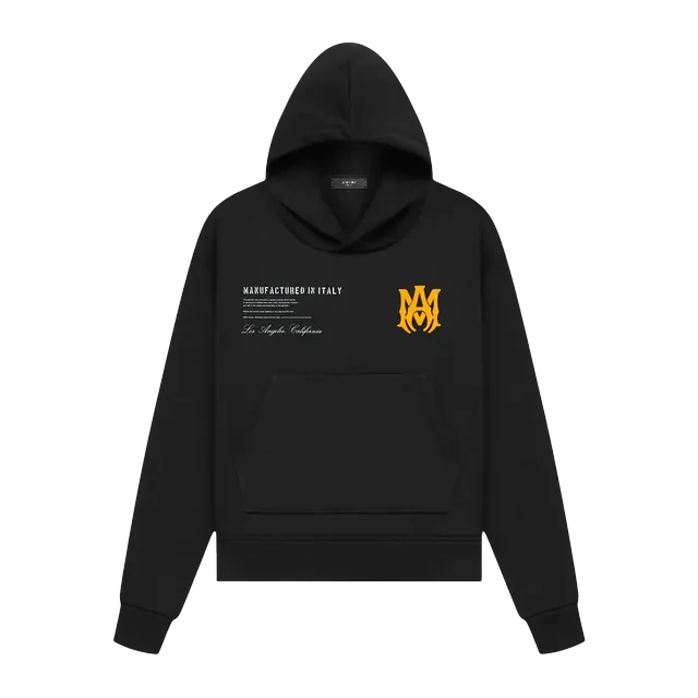 Amiri Military Specs Stencil Hoodie Black — Authentic Hoodies & Sweats at CLZTURE