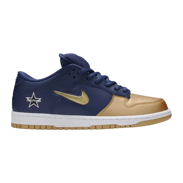 Supreme x Dunk SB Low Qs Metallic Gold — Authentic Shoes & Footwear at CLZTURE