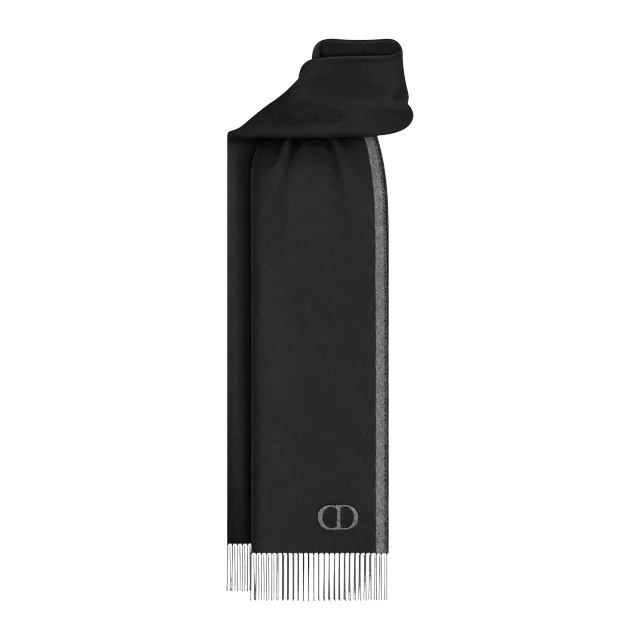 Dior Scarf Double Face Cd Icon Black — Authentic Accessories at CLZTURE