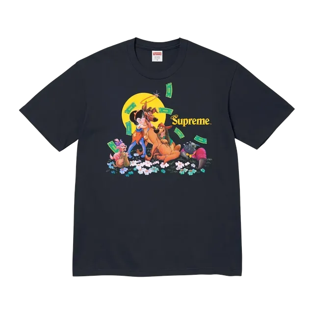 Supreme All Dogs Go To Heaven T-Shirt Navy — Authentic at CLZTURE