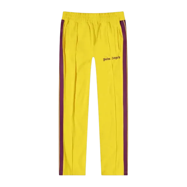 Palm Angels Cord Fleece Track Pant Yellow — Authentic Pants & Trousers at CLZTURE
